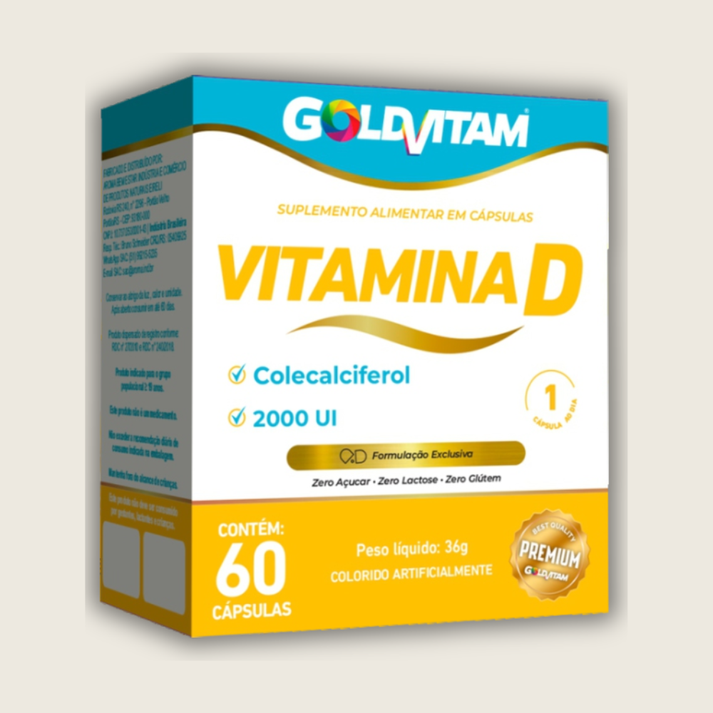 Vitamina D 2000 UI – GoldVitam (60 cápsulas)