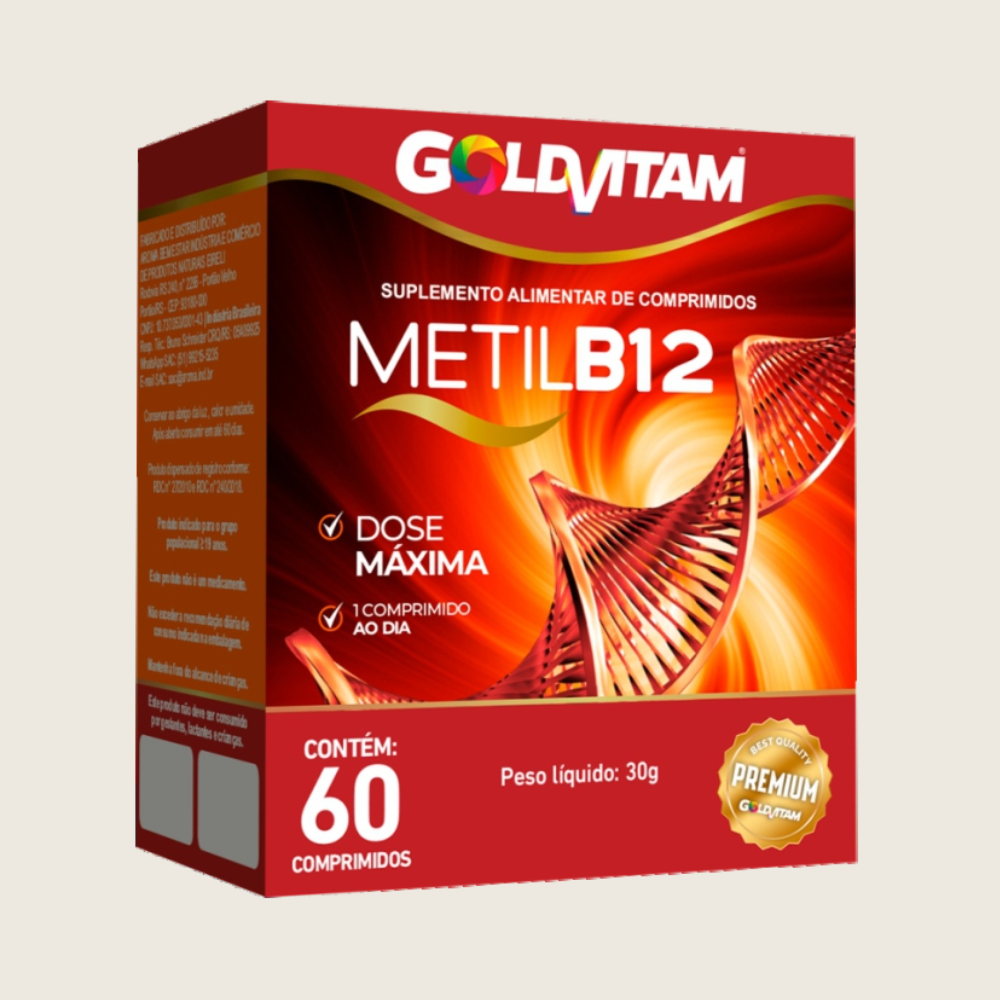 Metil B12 60 Comprimidos | Vitamina B12 Dose Máxima