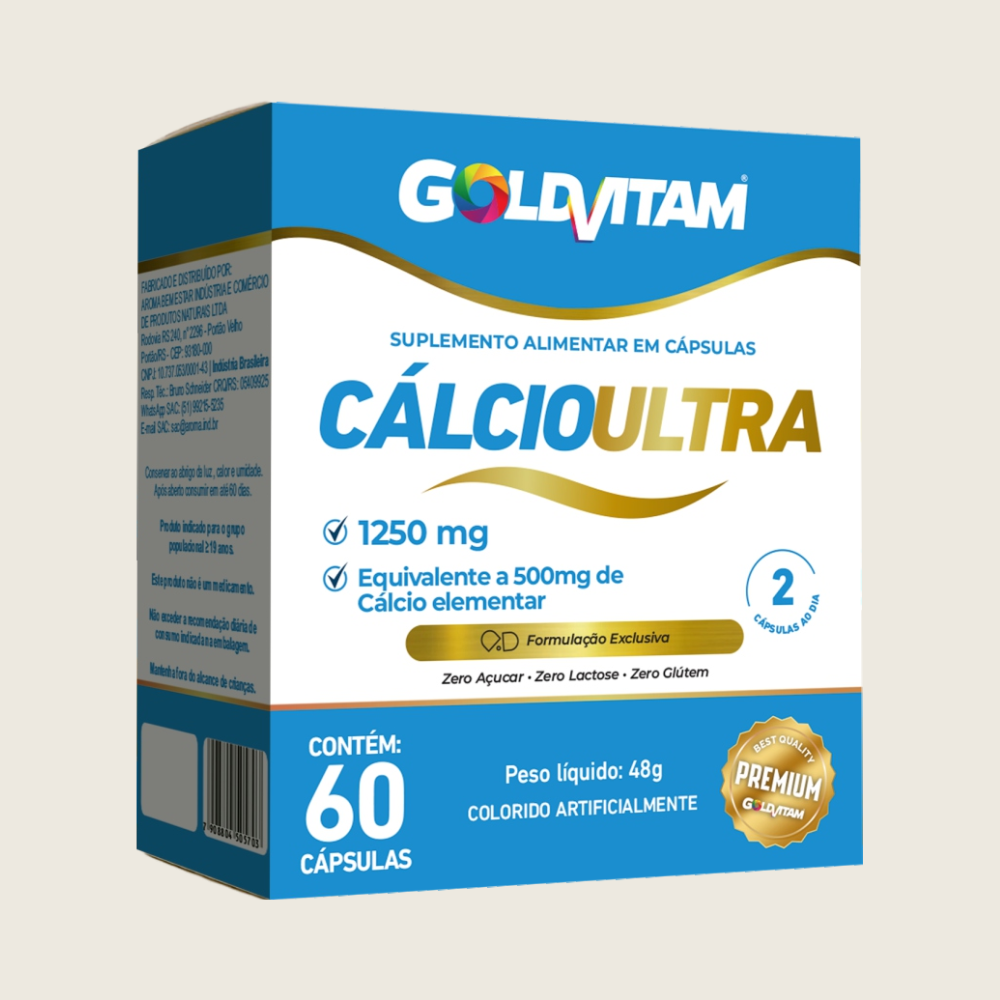 Cálcio Ultra 60 Cápsulas | Ossos e Dentes Fortes