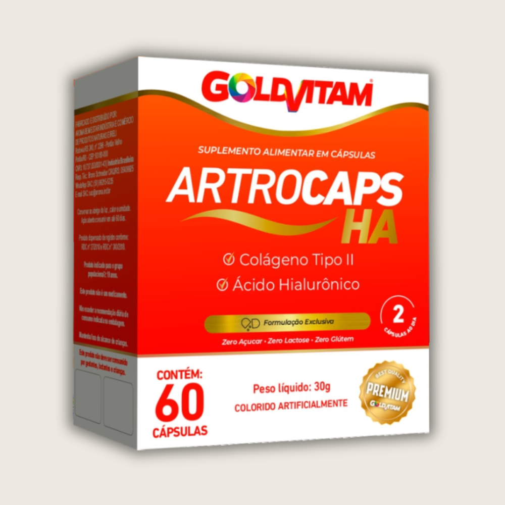 Artrocaps HA – Colágeno Tipo II com Ácido Hialurônico